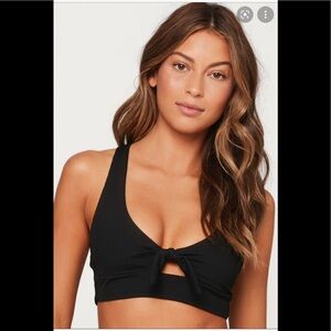 L*space Ribbed tara bikini top